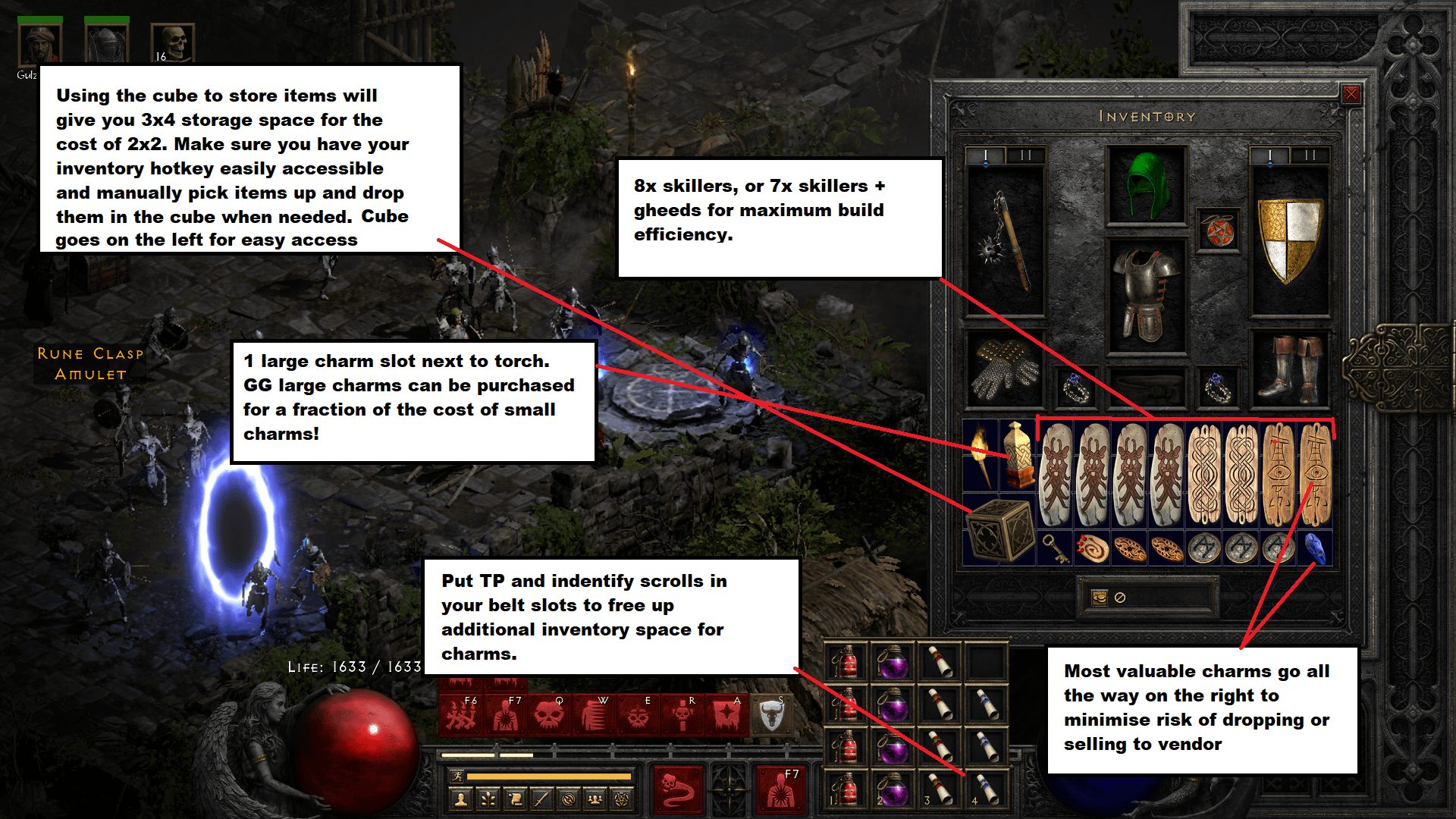 Diablo 2: How to manage items?