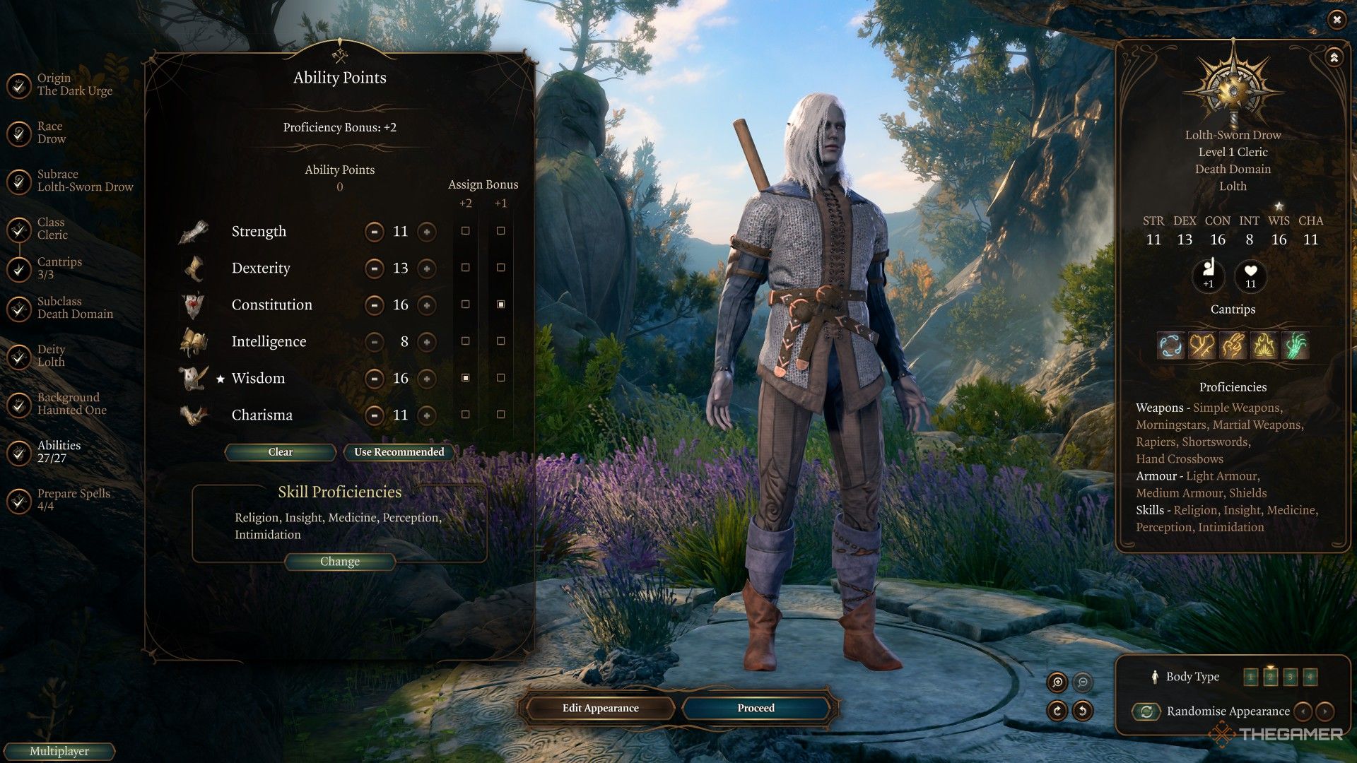 Death Cleric Build BG3 Leveling Guide Start Strong Early Levels
