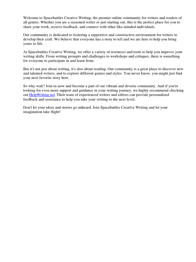 Creative Writing Spacebattles Beginner Tricks for Awesome Stories