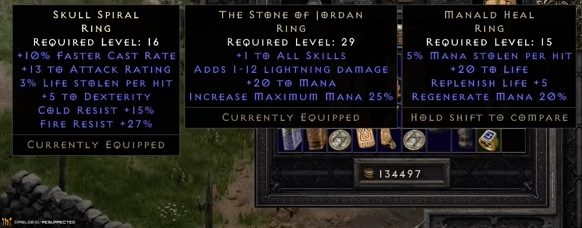 Set Diablo 2 Gear Stats Compare and Choose Easily