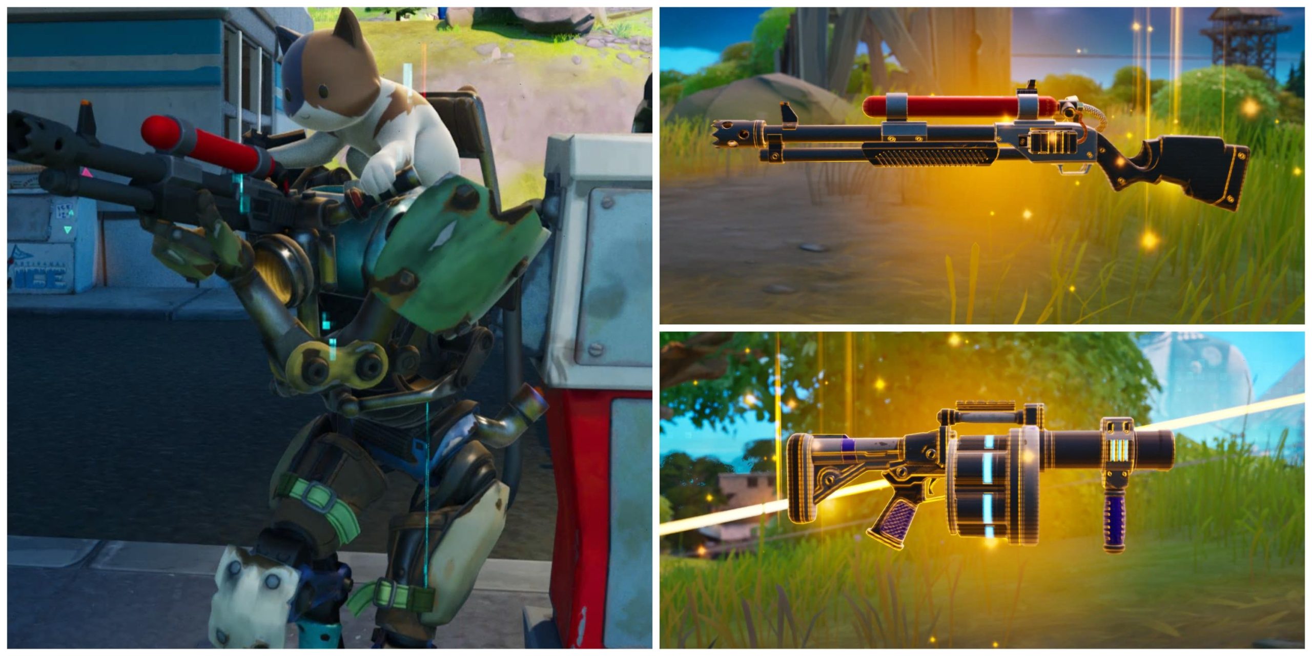 How to grab fortnite kits mythic charge shotgun shockwave launcher locations fast