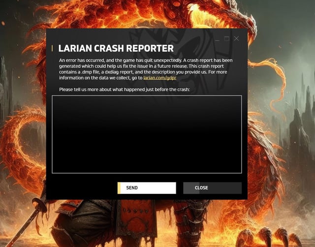 Submit bg3 crash report easy fix crash problems now