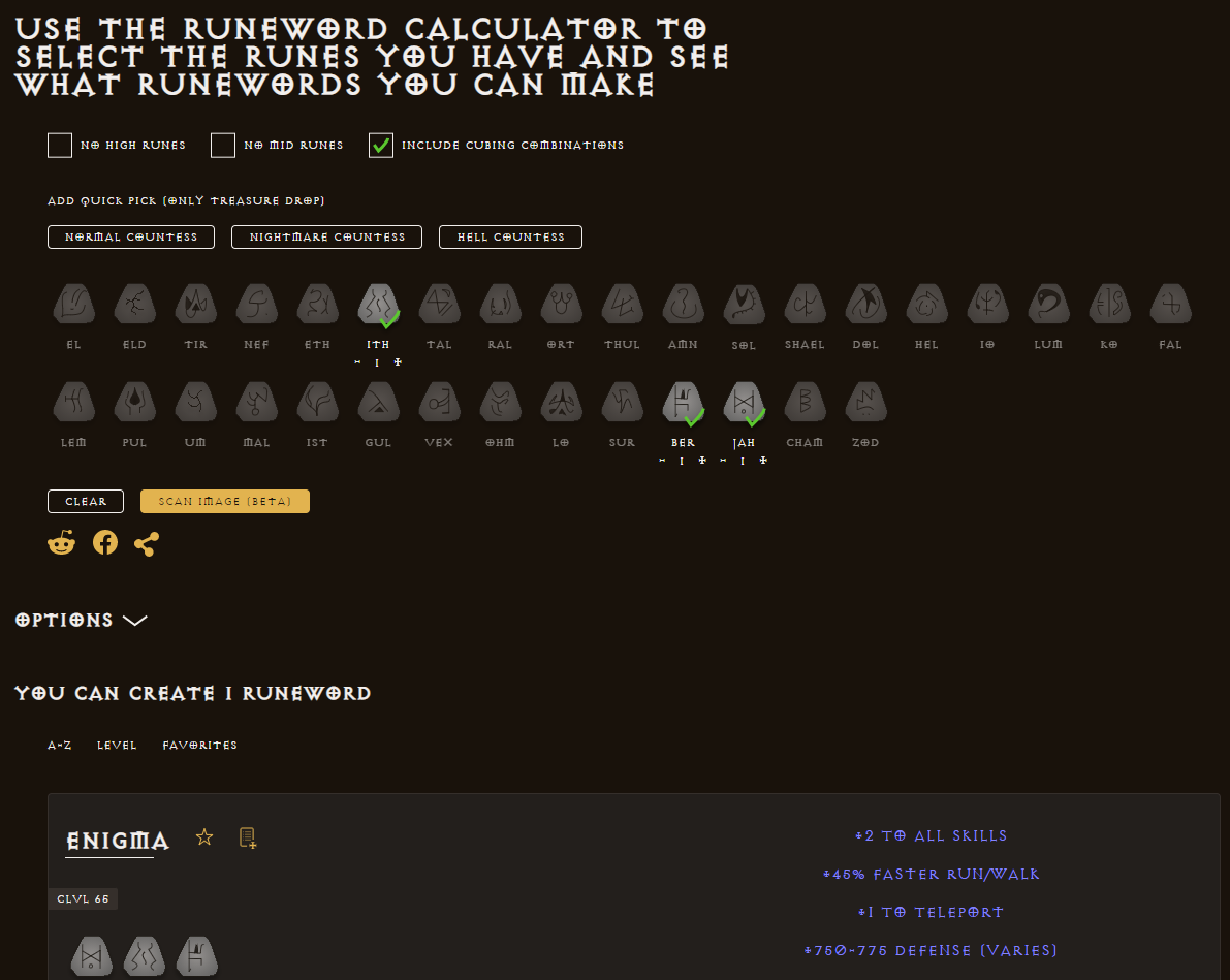 Best Diablo 2 Runeword Calculator Find Top Options for Your Gear