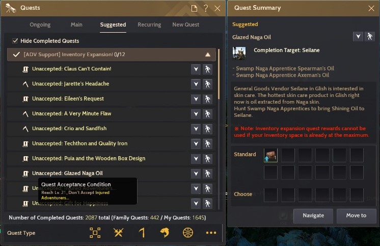 How Many Free Slots Does BDO Main Quest Give Maximize Your Space Now